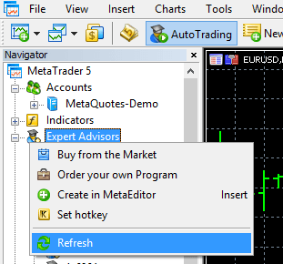 MetaTrader - Expert Advisors Refresh